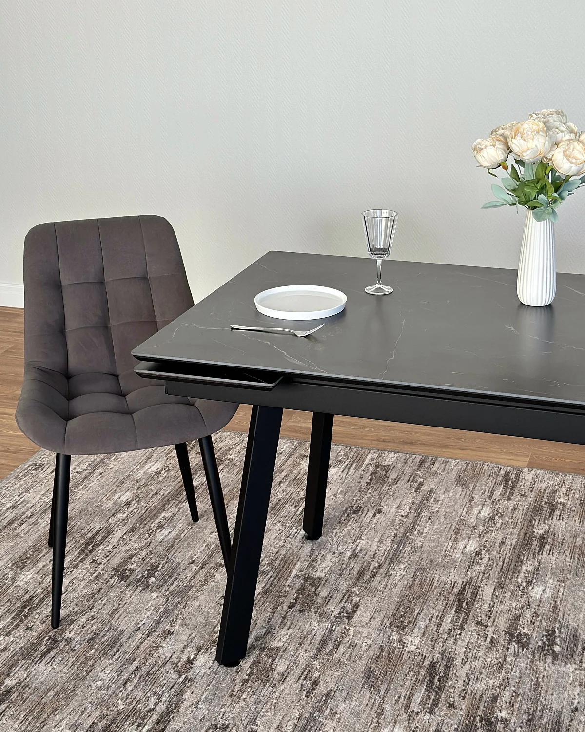 Стол керамический Герцог 1400х800х300 черный