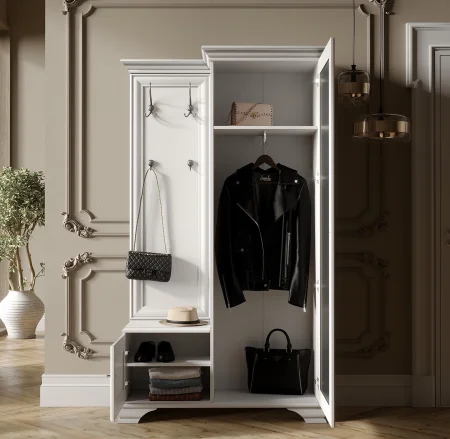 Прихожая Кентаки РРК1D1K/Р белый (правая)