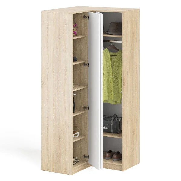 Угловой шкаф МШУ 960.1 дуб сонома/белый Угловой шкаф МШУ 960.1 дуб сонома/белый