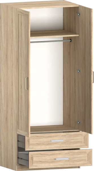 Шкаф 2-х дверный с ящиками Лотос 8.023 дуб сонома