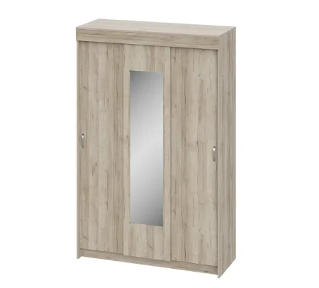 Шкаф-купе Бассо дуб крафт серый