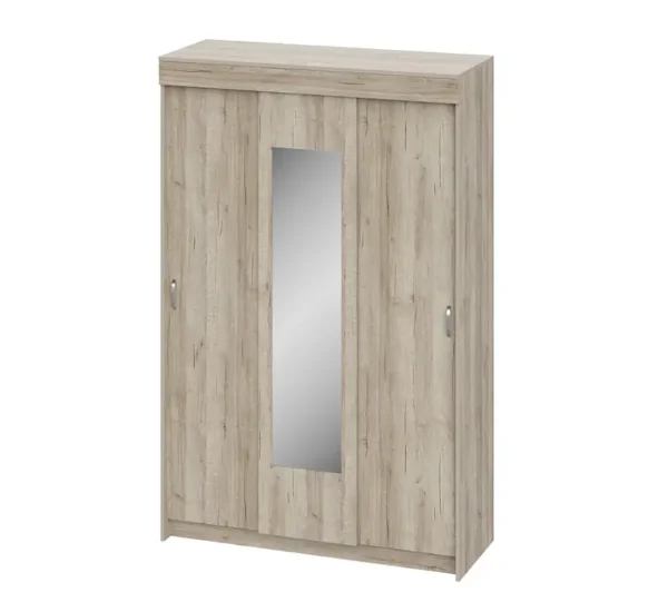 Шкаф-купе Бассо дуб крафт серый