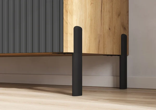 Комод Оливия (металл) дуб крафт/браш графит Комод Оливия (металл) дуб крафт/браш графит