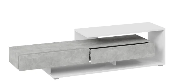 Тумба ТВ Монтана тип 4 белый/ателье светлый глянец Тумба ТВ Монтана тип 4 белый/ателье светлый глянец