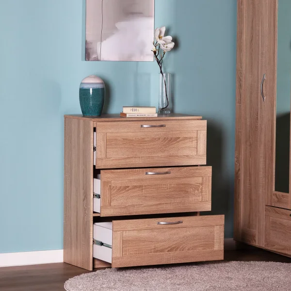 Комод Сириус 3 ящика дуб сонома Комод Сириус 3 ящика дуб сонома