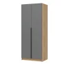 Шкаф 2-х створчатый Лион ШК-01 дуб крафт/графит серый