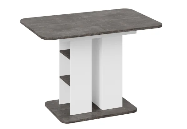 Стол обеденный Мюнхен тип 2 белый ясень/ателье темный