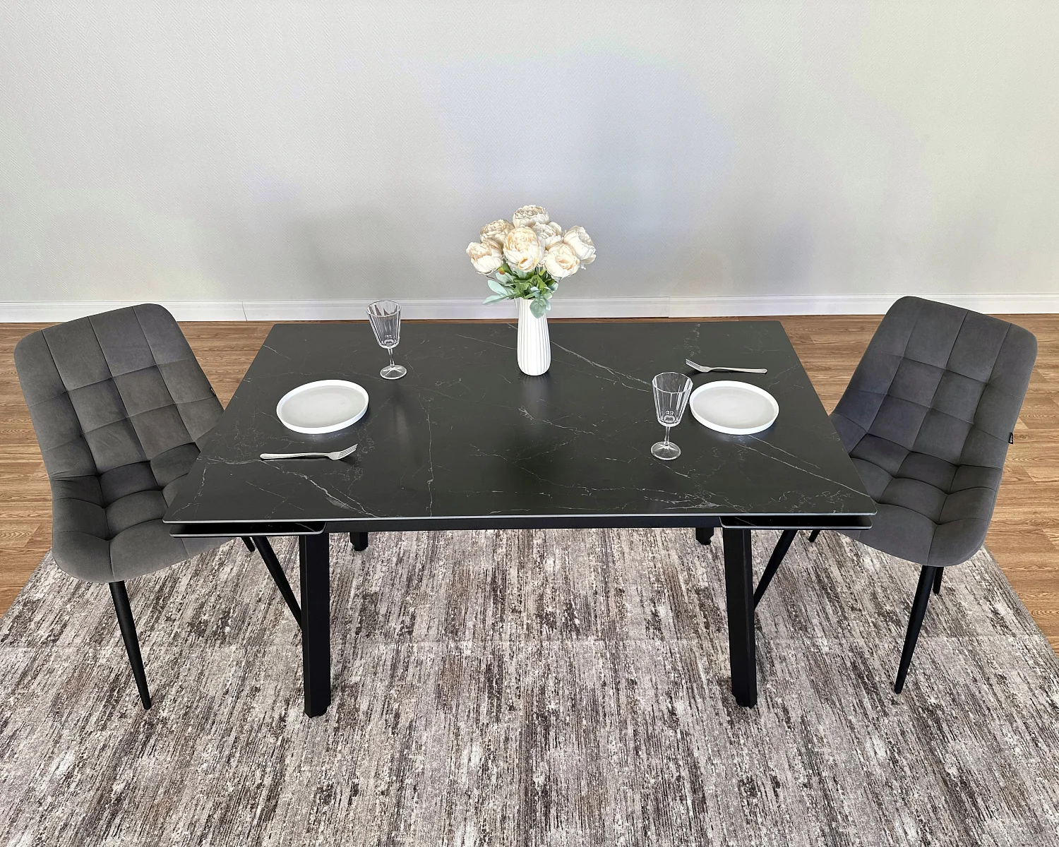 Стол керамический Герцог 1400х800х300 черный