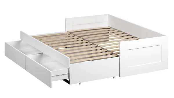 Кровать раздвижная с ящиками Сириус 90х200 белый Кровать раздвижная с ящиками Сириус 90х200 белый