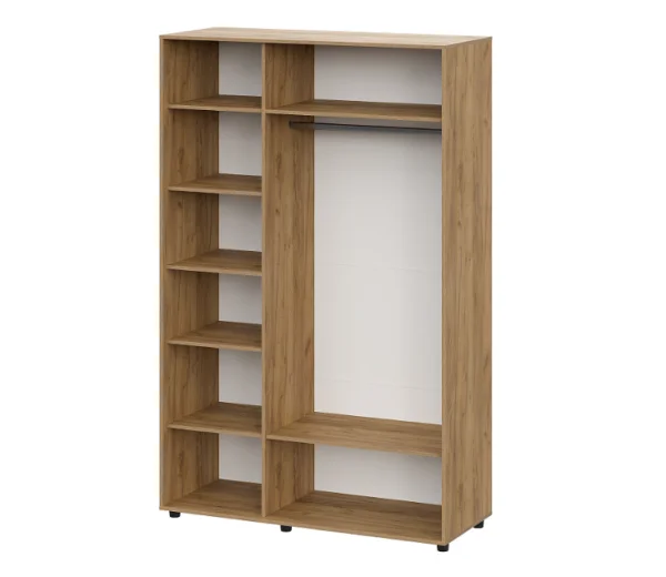 Шкаф трехстворчатый Милан дуб золотой/белый матовый