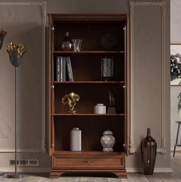 Шкаф-витрина Кентаки REG2W1S каштан Шкаф-витрина Кентаки REG2W1S каштан