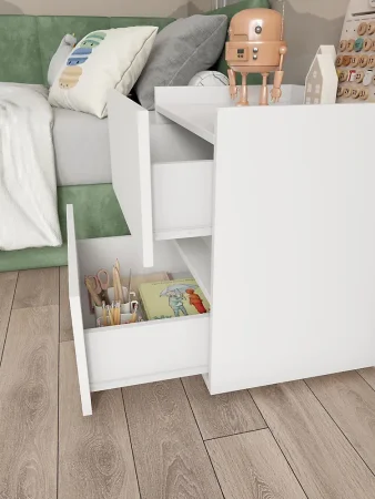 Тумба прикроватная с двумя ящиками 50 белый