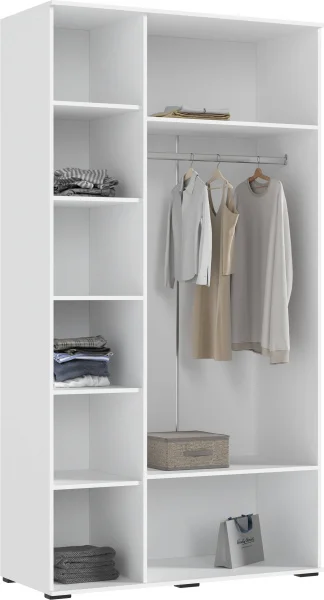 Шкаф 3-х створчатый Норд 1200 белый/белый глянец