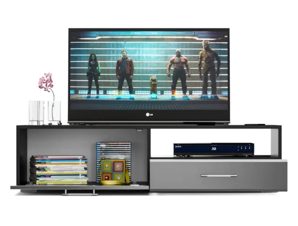 Тумба под ТВ Ларго 1.4 венге/графит глянец