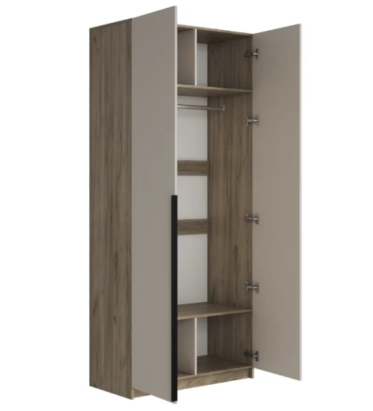 Шкаф со штангой Бохо ШК-001 дуб крафт серый/кашемир