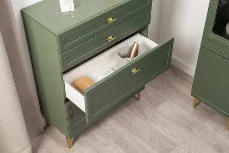 Комод Марион 16.249 дымчатый зеленый/олива шагрень