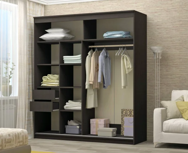 Шкаф-купе Элегант-5 2,0 венге