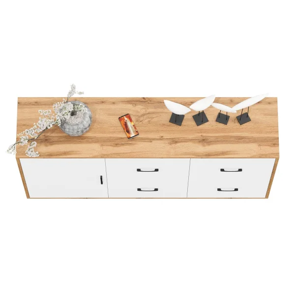 Комод 125-1504 дуб вотан/белый Комод 125-1504 дуб вотан/белый