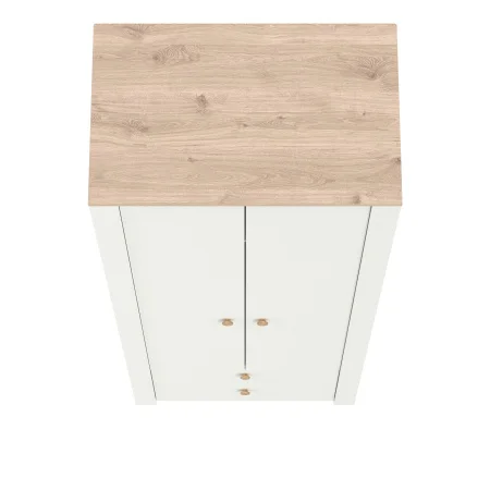 Шкаф для одежды с ящиками Джастин 13.339 белый шагрень/дуб белый