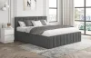 Кровать Лана 140х200 с подъемным механизмом, велюр графит софт