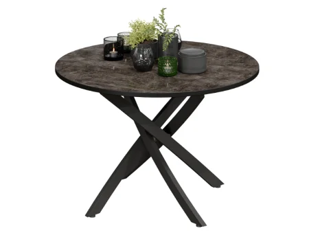 Стол обеденный Diamond тип 2 ателье темный глянец