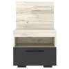 Тумба прикроватная Соната ТС-450 дуб крафт белый/антрацит