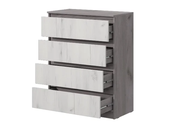 Комод Соната №1 800 дуб крафт серый/дуб крафт белый Комод Соната №1 800 дуб крафт серый/дуб крафт белый