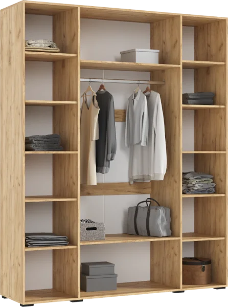 Шкаф 4-х створчатый Флэш 1800 браш графит/дуб крафт