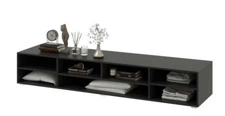 Тумба ТВ Николь черный глянец