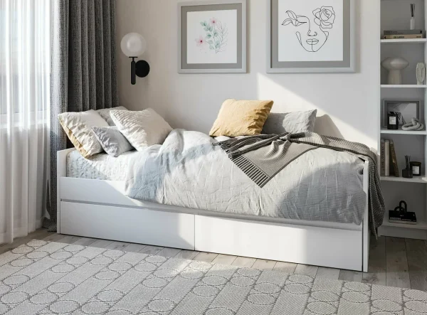 Кровать раздвижная Сириус 80х200 с ящиками белый Кровать раздвижная Сириус 80х200 с ящиками белый