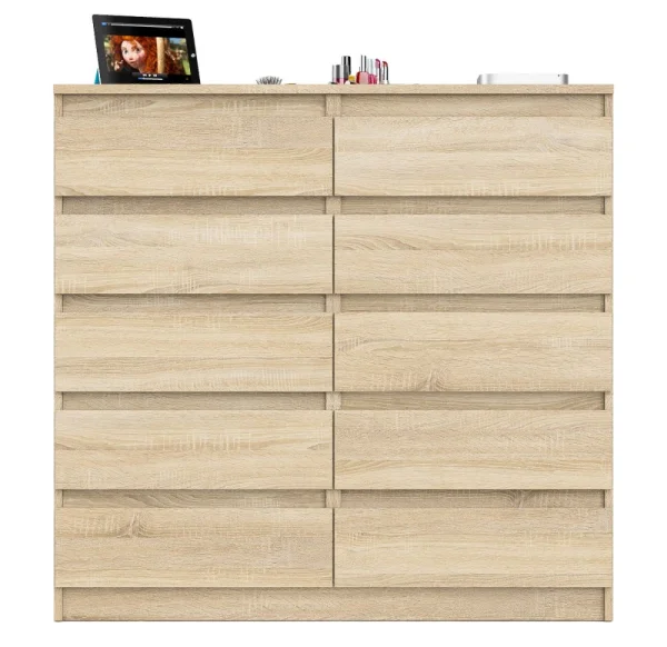 Комод десять выдвижных ящиков МК 1200.10 дуб сонома Комод десять выдвижных ящиков МК 1200.10 дуб сонома