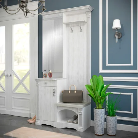 Прихожая Саша-15 белый/анкор светлый Прихожая Саша-15 белый/анкор светлый