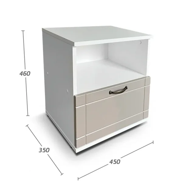 Тумба прикроватная ТПР-3 белый/латте Тумба прикроватная ТПР-3 белый/латте