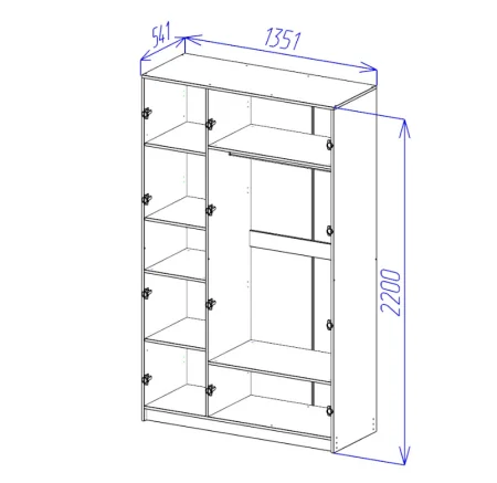 Шкаф Ньерд 1350 дуб вотан/можжевельник