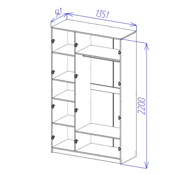 Шкаф Ньерд 1350 дуб вотан/можжевельник