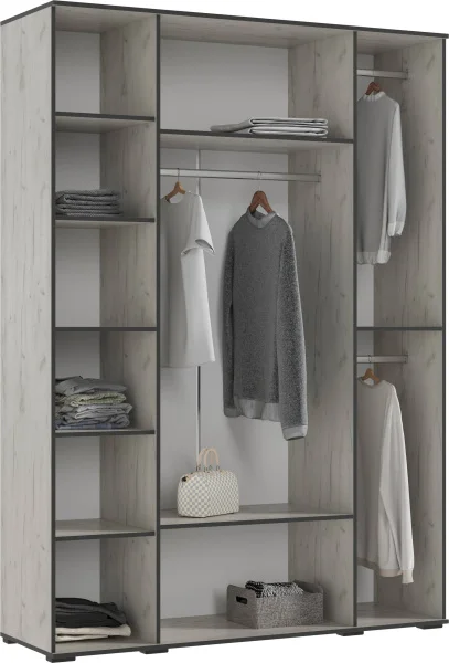 Шкаф 4-х створчатый Норд 1600 дуб крафт белый