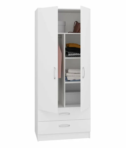 Шкаф 2-х дверный Село С 5.19 белый