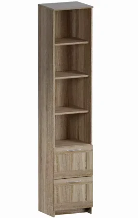 Стеллаж Сириус 2 ящика 39х190 дуб сонома