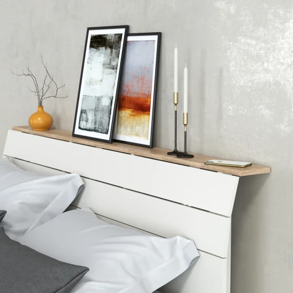 Кровать Муссон 11.41 белый/дуб эндгрейн элегантный Кровать Муссон 11.41 белый/дуб эндгрейн элегантный