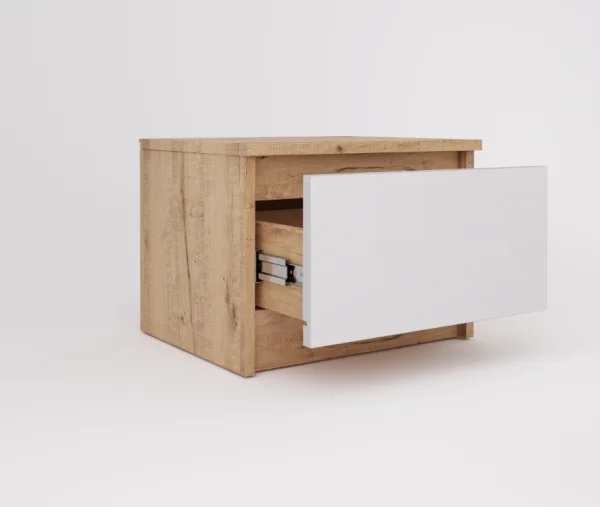 Тумба прикроватная Охта Лайт 400 дуб вотан/белый Тумба прикроватная Охта Лайт 400 дуб вотан/белый