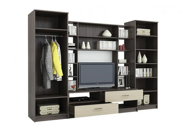 Гостиная Берта-1 ясень шимо темный/ясень шимо светлый