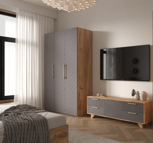 Шкаф Ньерд 1350 дуб вотан/черника