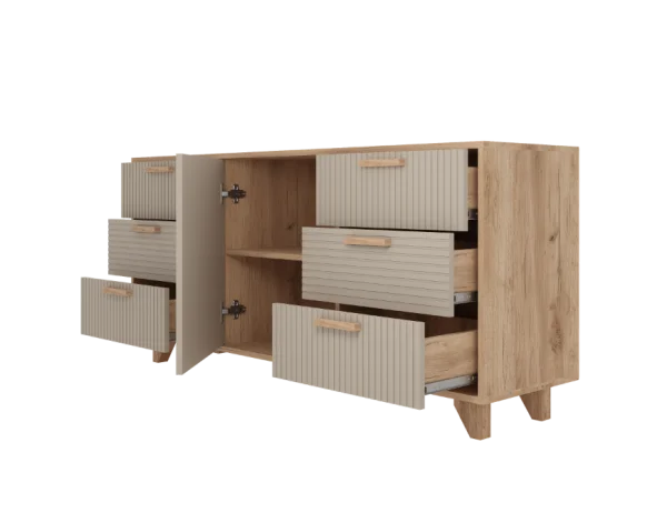 Комод Ньерд 1500 дуб вотан/ива пепельная Комод Ньерд 1500 дуб вотан/ива пепельная