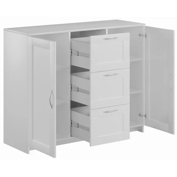 Тумба Сириус 2 двери и 3 ящика 117х95 белый Тумба Сириус 2 двери и 3 ящика 117х95 белый