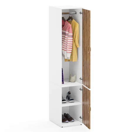 Пенал Лидер-8 МД 23Б белый шагрень/крафт золото