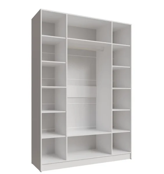 Шкаф Мадрид (1,6) с зеркалом белый