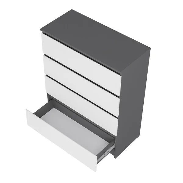 Комод Шарм КМ-02 графит/белый