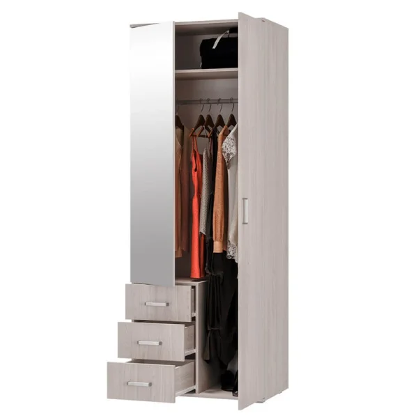 Шкаф 2-х створчатый Белла ясень белый