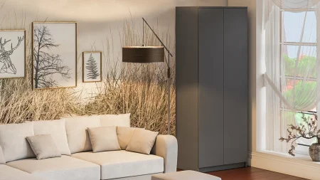 Шкаф двухдверный МШ 800.1 графит