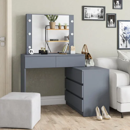 Стол косметический с подсветкой 110 графит